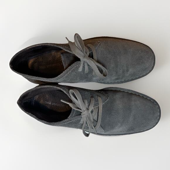 John Varvatos Star USA Men\'s Gray Suede Chukka Ankle Boots Size 8M, EUC main image 4